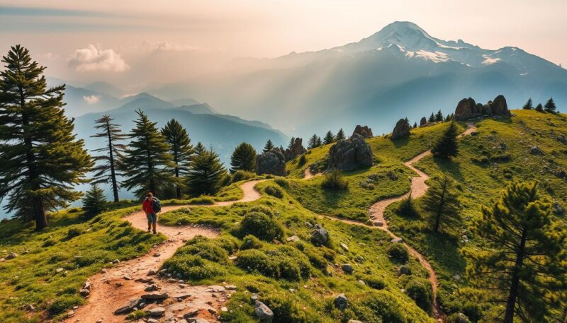 Prionia Trail and Gortsia Trail on Mount Olympus